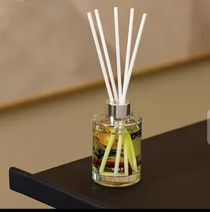 Customized home decor dried flower luxury reed aroma diffuser with gift box for women gift