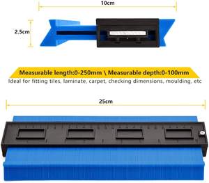 10 इंच असीमित समोच्च गेज प्रोफ़ाइल उपकरण अनुलिपित्र गेज धातु ताला आकार प्रोफ़ाइल गेज के साथ लकड़ी के लिए काम करता है - Product Image 3