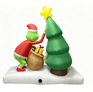 <span class=keywords><strong>Grinch</strong></span> Gonfiabile di 2,4 Metri con Albero di Natale e Pacchi Regalo per Decorazioni Esterne, con Luci LED Integrate - Product Image 5