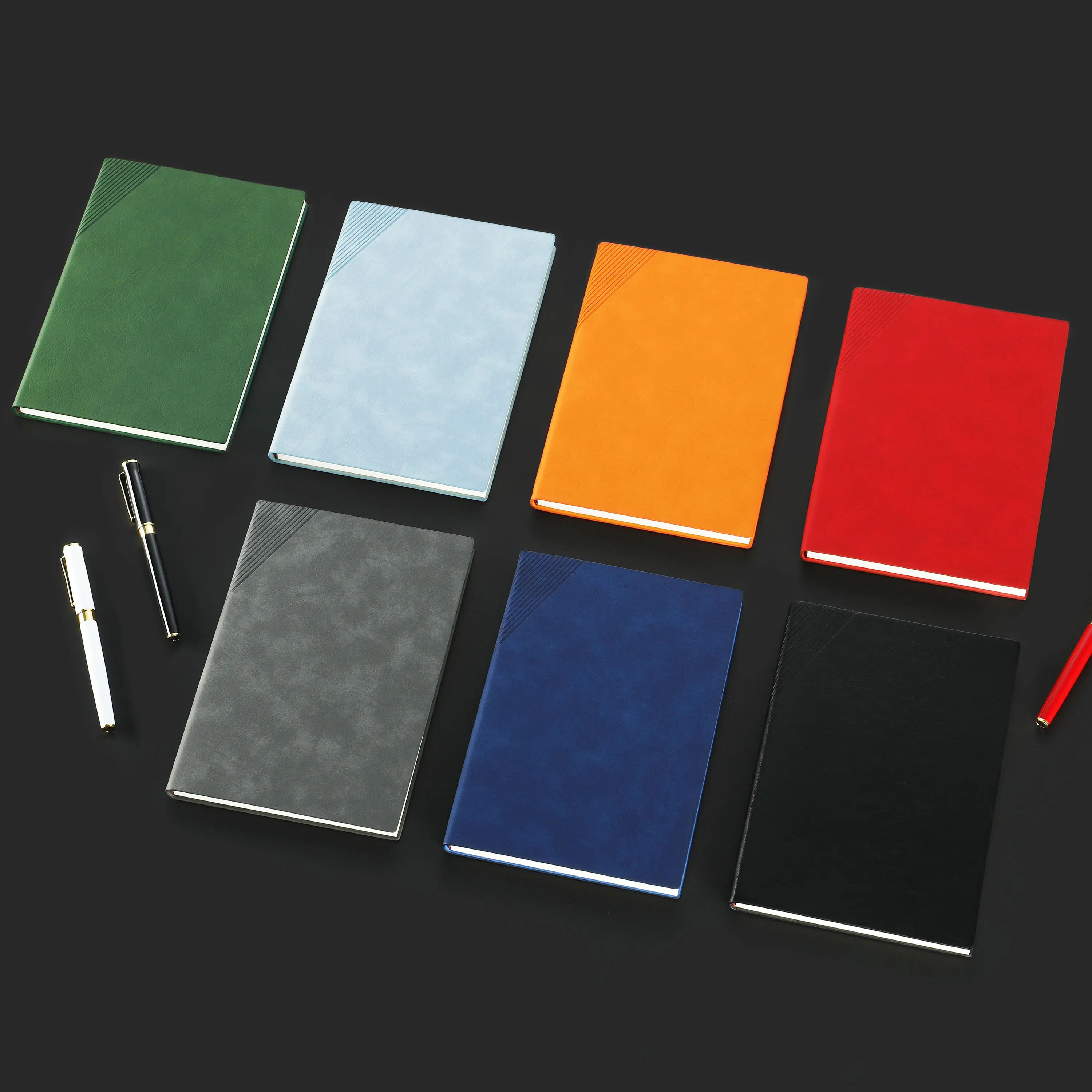 Nieuwe Custom Logo Notebook Professionele Pu Lederen Eco-Vriendelijke Schrijven Zakelijke Bijeenkomst Notebook Dagboek Papier Klassieke Geschenksets