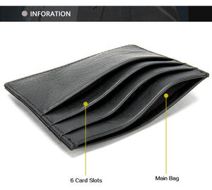 <b>Card</b> Clip Holder <b>Wallet</b> for <b>Men</b> Genuine Cow Leather 2020 New Fashion Cool <b>Card</b> <b>Card</b> Holder Coin Purse - Product Image 4