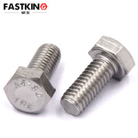 SS316L sekrup baja tahan karat A4-80 M6 M8 M10 M12 M14 M16 baut heksagon pas dan mur DIN933
