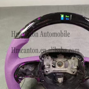 Nuevo Volante Deportivo Popular de Fibra de Carbono Forjada y Cuero Perforado con LED para Dodge Challenger - Product Image 3