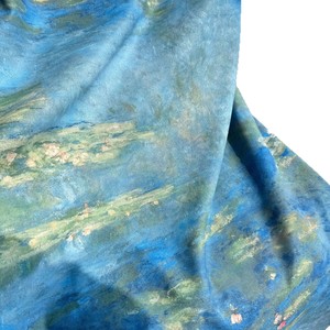 Ha Water Lily Print Linen Fabric Digital Printing 100% Linen For Women's Wear <b>Dresses</b> Shirts Trousers Curtains - Product Image 5