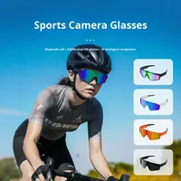 Lunettes Caméra Intelligentes pour Cyclisme en Extérieur 800W 1080P HD Anti-Tremblement Prise de Vue IA Étanche IP67 5.3 Bouton Tactile