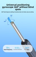 Otoscope intelligent visuel 1080P HD WiFi sans fil avec caméra pour oreilles, kit de nettoyage de cérumen lumineux pour téléphones Android/iOS, 5 embouts en silicone