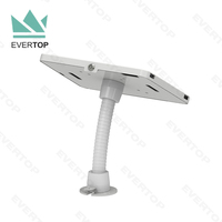 LST04-H Flexible Tablette Kiosque POS Support Col De Cygne avec la clé de serrure Blanc Noir sécurisé pour comptoir de bureau pour nouvel iPad Android POS