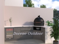 Système de cuisine extérieure modulaire, blocs de cuisson combinables s'adaptant à toutes les formes de patio pour des configurations culinaires extensibles dans la cour.