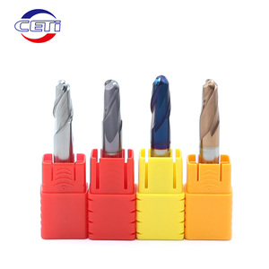 Single Flute Ball Nose End Mill <strong>Router</strong> <strong>Bits</strong> 45 55 60 65 HRC Carborundum <strong>CNC</strong> Round Nose Milling Cutter with Coating Metal Cutting - Product Image 2