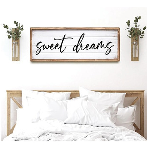 Décoration murale Sweet Dreams au-dessus du lit 42"X15" – Grande plaque murale pour <span class=keywords><strong>chambre</strong></span> à <span class=keywords><strong>coucher</strong></span>, panneau de <span class=keywords><strong>chambre</strong></span> style ferme, décor de <span class=keywords><strong>chambre</strong></span> d'amis encadré en bois - Product Image 6