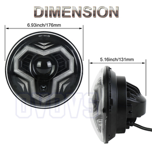 Ovovs 7 inch Led Đèn Pha với DRL lần lượt tín hiệu cao thấp chùm cho Jeep Wrangler JK jku TJ LJ CJ <span class=keywords><strong>Mazda</strong></span> <span class=keywords><strong>MIATA</strong></span> Chevy - Product Image 6