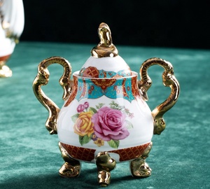 Best Selling European Dragon and Phoenix Relief Rose Pattern Afternoon <b>Tea</b> Ceramic Coffee <b>Set</b> - Product Image 4