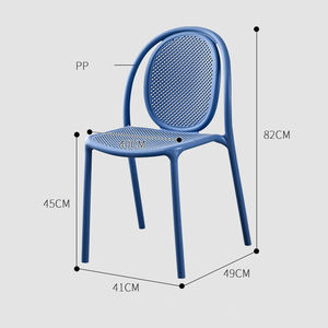 Cafe Restaurant otel okul parkı Villa atölye yemek için ergonomik açık ağır plastik bahçe sandalyesi Modern tasarım - Product Image 6