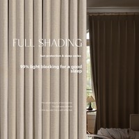 Rideaux occultants double face aspect lin, texture chevrons subtile, style luxe léger pour salon