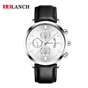 Montre chronographe à quartz pour homme, bracelet en cuir, étanche, lumineuse, multifonction, décontractée, pour affaires - Product Image 4