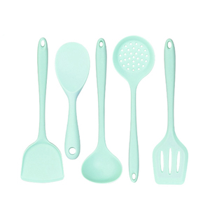 Accessoires <span class=keywords><strong>de</strong></span> cuisine en silicone, ensemble <span class=keywords><strong>de</strong></span> cinq ustensiles avec des propriétés résistantes à la chaleur et antiadhésives - Product Image 3