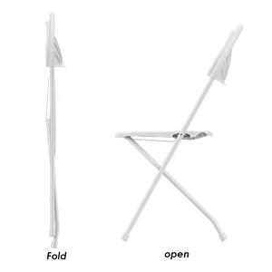 Silla Plegable Blanca de Plástico para Eventos Benjia de Fábrica, Venta al por Mayor, 45*45*80CM, Gran Oferta - Product Image 4