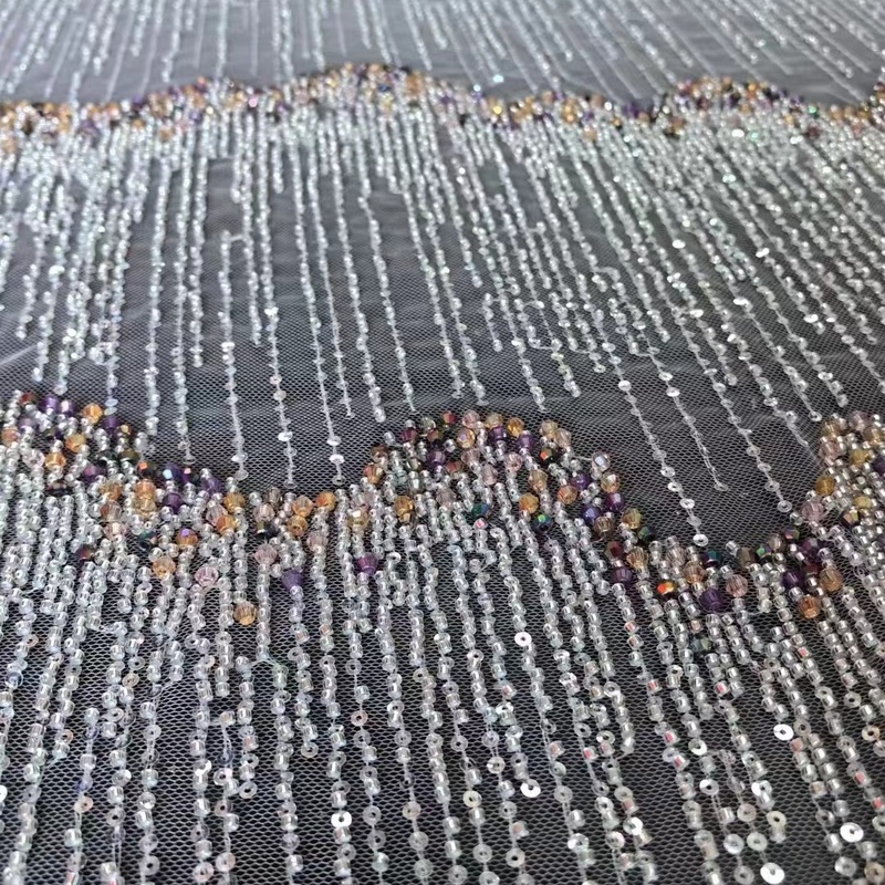 Embroidery Flower Luxury Lace Fabric for