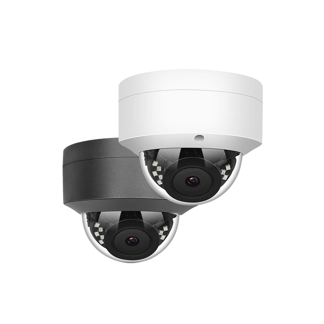 NDAA Compliant 4K 8MP Vandalproof Dome Outdoor Security AI PoE IP Camera 2.8mm Wide Angle Audio Night Vision VCA AI Detection