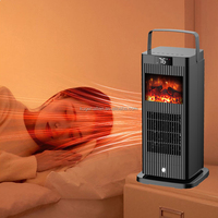 Calentador de Chimenea Nuevo Modelo 2025, Calentador de Ventilador de Alta Potencia con Función de Humidificación y Atomización