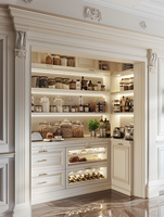 Vermonhouzz ensemble complet d'armoires de cuisine classique nouveau style moderne blanc vendu garde-manger en bois armoires à vin design