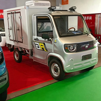 Mini camionnette électrique à quatre roues avec 2 sièges, camion frigorifique à basse vitesse pour le transport en chaîne du froid