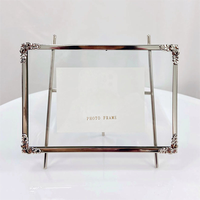 Cadres photo de luxe rectangulaires en métal pour table, cadre photo haut de gamme pour la maison, le bureau, la décoration de mariage