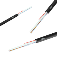 Fibra Optica 12 24 48 Hilos 4 Core 12Hilos 1km jaket tunggal/ganda ASU kabel serat optik luar ruangan