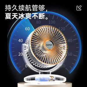 Super Desktop Circulating <b>Fan</b> 7 9.9 In Rechargeable <b>USB</b> <b>Mini</b> <b>Fan</b> With High Airflow For Home Dormitory Use - Product Image 3