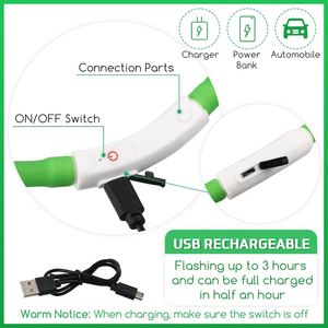 Hot Sale Luxury Simple USB Rechargeable LED <b>Dog</b> Collar Multi-Mode Flashing <b>Light</b> PVC Material Custom Logo Option for Night - Product Image 2