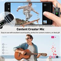 Microphone cravate sans fil GoorDik 4-en-1 avec clip rotatif omnidirectionnel et fonction de réduction du bruit, Type C