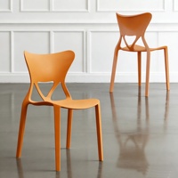 Chaises de salle à manger modernes en fibre plastique PP, empilables, pour intérieur et extérieur, usage domestique, bureau et scolaire, chaise rafraîchissante
