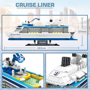 Modellino in Scala 1:8 di Grande Nave da Crociera Quantum <span class=keywords><strong>Ocean</strong></span> Travel, Kit di Montaggio Statico Fai-da-Te, <span class=keywords><strong>Puzzle</strong></span> in Plastica, Giocattolo a Tema Navale - Product Image 6