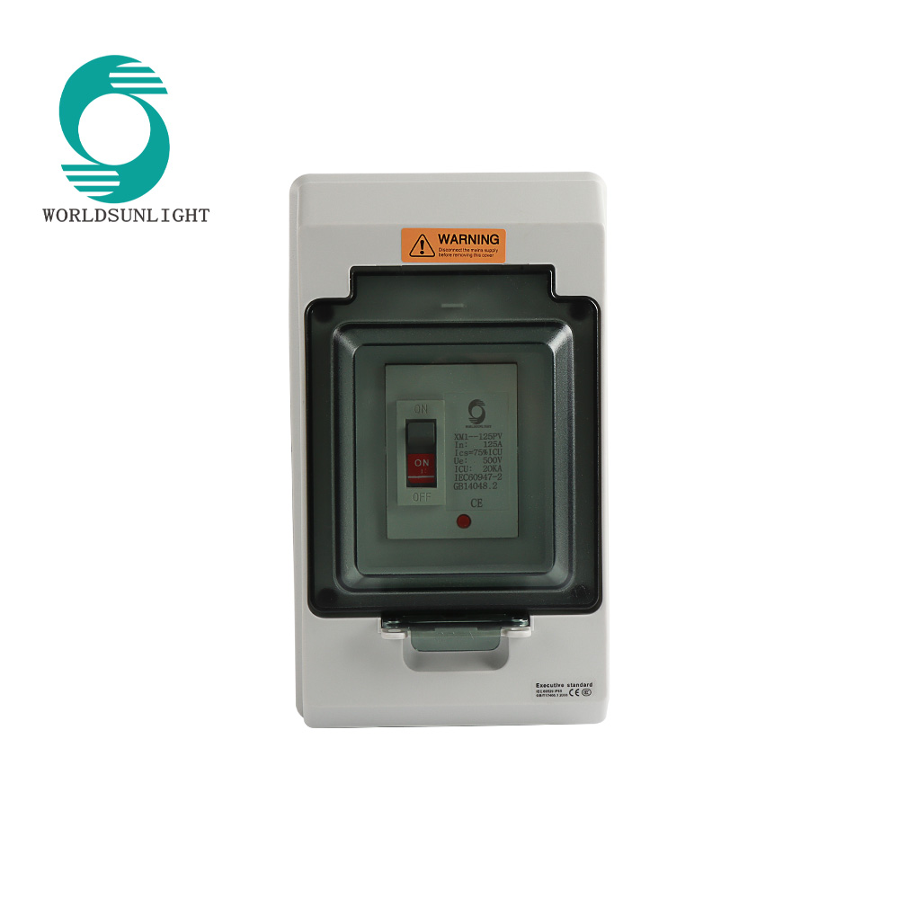 WSDB-PV1/1 CE Солнечный PV DC 550V 125A формованный корпус выключатель фотоэлектрический MCCB коробка