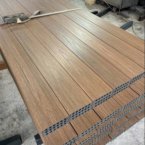 Free Sample Anti-slip Waterproof UV Resistant Teak Color 140*23mm Composite <b>Decking</b> Flooring Outdoor Coextrusion Wpc <b>Decking</b> - Product Image 4