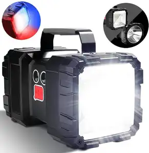 Xách tay Heavy Duty đúp Heads searchlight cho sửa chữa siêu sáng không thấm nước làm việc ánh sáng có thể sạc lại cầm tay Spotlight