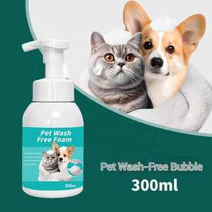 Espuma de Limpieza en Seco para Mascotas, Descontaminación para <span class=keywords><strong>Perros</strong></span> y Gatos, Lavado Corporal sin Enjuague, 300 ml, Plástico - Product Image 2