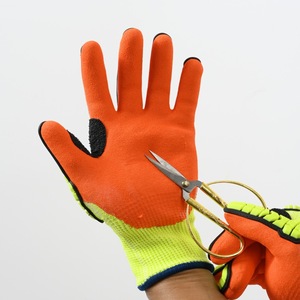 Gants de travail résistants aux coupures de niveau 5, protection dorsale absorbant les chocs en TPR, gants de sécurité <span class=keywords><strong>anti</strong></span>-perforation résistants à l'huile - Product Image 2