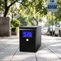 Sistema de Alimentación Ininterrumpida (UPS) LongKun, Fuente de Alimentación de Respaldo con Pantalla LCD, Inversor UPS para Computadora, Hogar, Oficina, Servidor, Emergencias