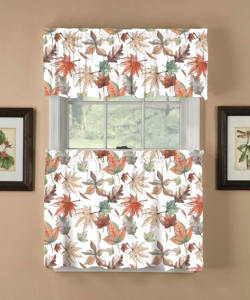 Cortinas de <span class=keywords><strong>Cocina</strong></span> Owenie, Diseño Estadounidense, 3 Piezas, Estampado Digital, Translúcidas, con Bolsillos para Cortinas, Diseño de Muñeco de Nieve y Calabazas - Product Image 4