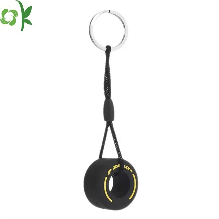 OKSILICONE Wholesale Silicone Customized Shape Keychain Personalized Eco-friendly Silicone Key Rings