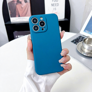 Funda de TPU para <span class=keywords><strong>iPhone</strong></span> 16 Pro/15 Pro, Antigolpes, Delgada, Mate, Color Sólido, Borde Cuadrado, Recortes Precisos - Product Image 5