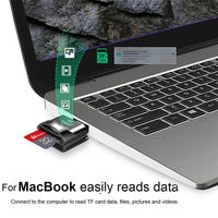 Adaptador OTG Mini USB Tipo-C con Logotipo Personalizado, Lector de Tarjetas de Memoria SD y TF, Aleación de Zinc para Teléfono Móvil, Mac, Laptop, Smartphone Samsung