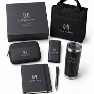 Set de Regalo Corporativo con Logotipo Personalizado para Equipos de Ventas, con Organizador Tecnológico, Batería Externa, Cuaderno, Bolígrafo y Vaso - Product Image 1