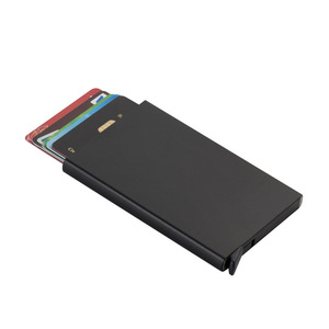 Monedero de bloqueo RFID <span class=keywords><strong>Pou</strong></span> up, tarjetero de aluminio para hombres y mujeres, diseñado por Shenzhen - Product Image 1