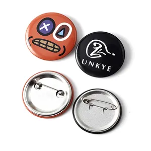 Promoción barato lindos animales de dibujos animados Metal hojalata botón pin insignias