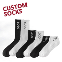 Chaussettes en coton doux pour jeunes et adultes, séchage rapide, design personnalisé, chaussettes de sport pour le printemps, la course à pied et le basketball