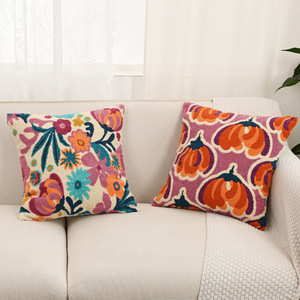 Nuovo arrivo copricuscino cuscino ricamato in zucca con cerniera - Product Image 2