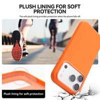 Coque de téléphone en silicone liquide souple de haute qualité pour iPhone 15 16 17 18 Pro Max, avec logo original, en TPU