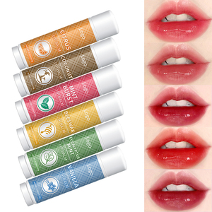 Private Label Custom OEM 6 frutta burro di karitè naturale organico idratante balsamo per le labbra Stick Set Chapstick con miele mela cocco - Product Image 4